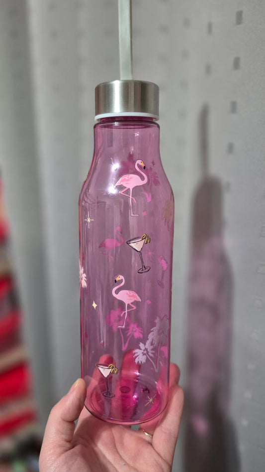 Gourde Flamant rose et cocktail