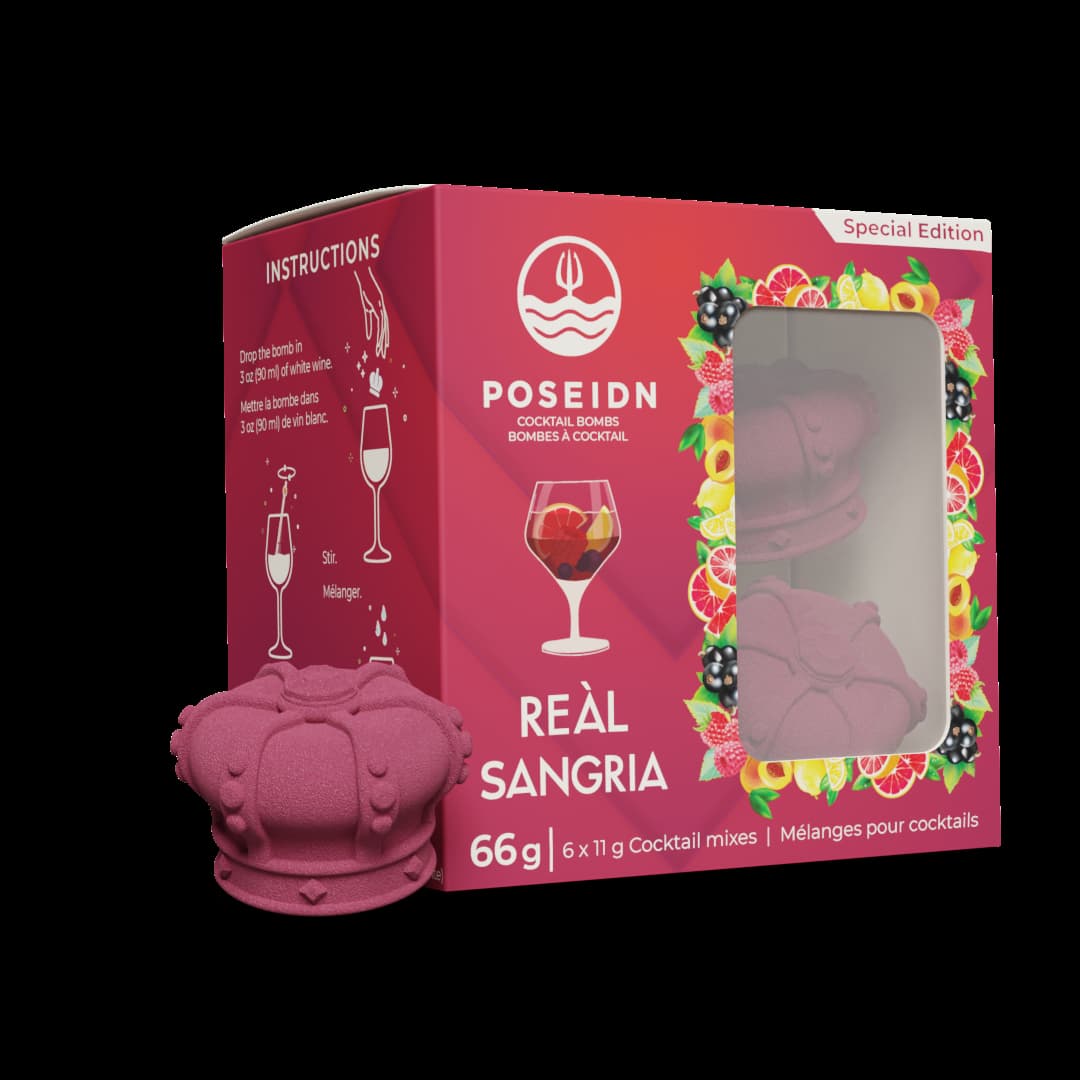 POSEIDN - Bombe à Cocktail 3D - Reàl Sangria - Boîte de 6