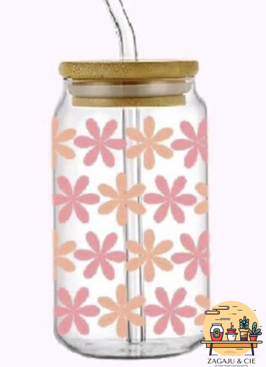 Collants UV DTF seulement - Fleur rose et orange