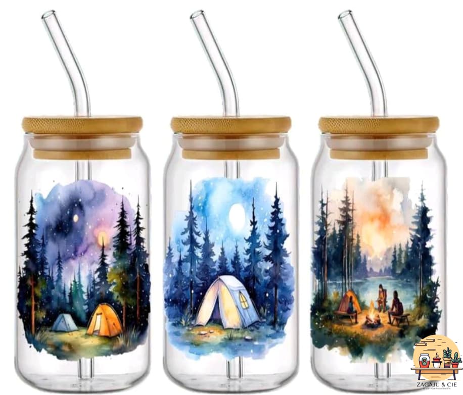 Verre 16 oz Camping Tente (Légers défauts)