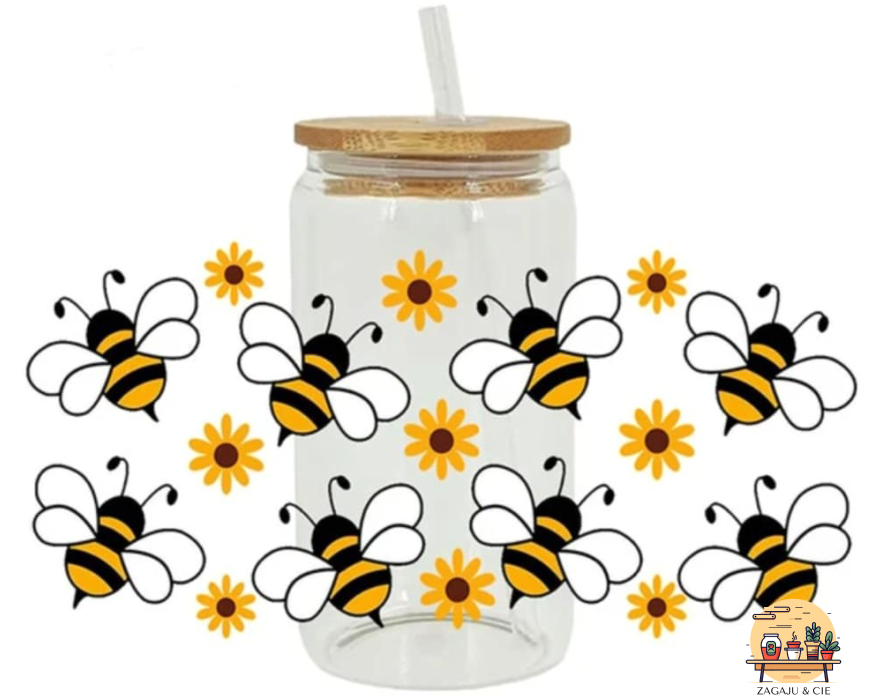 Verre 16 oz Abeille PLASTIQUE