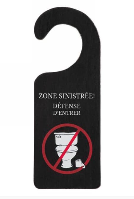 Affiche de porte " Zone sinistrée!!