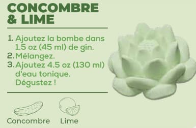 POSEIDN - Bombe à Cocktail 3D - Concombre & Lime