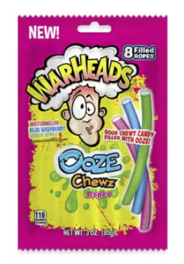 Warheads Ooze Chewz Ropes 8 pièces