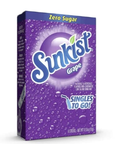 Sunkist Single On the Go Sans Sucre Raisin