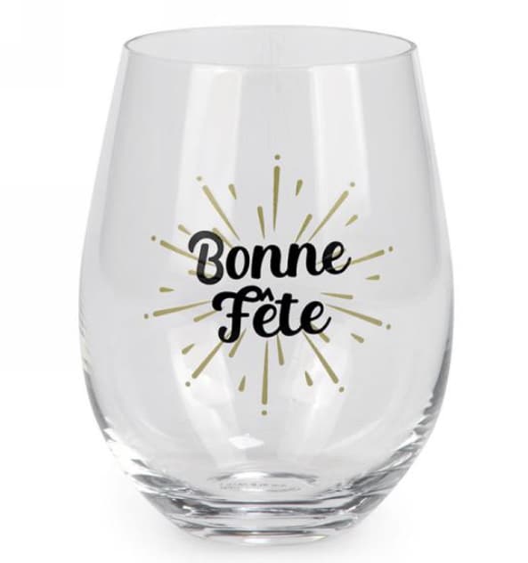 Verre à vin " Bonne fête"