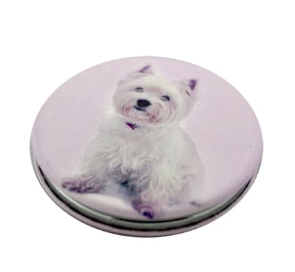 Miroir de poche Chien Bichon