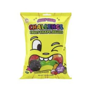 Juicy Chew Challenge Fruit Shape Jellies Peg Bag