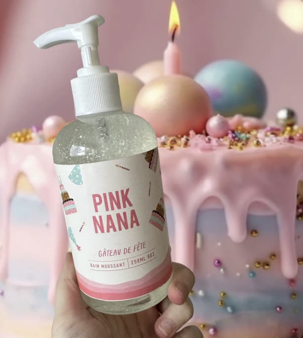 Pink Nana - Bain moussant Gâteau de fête