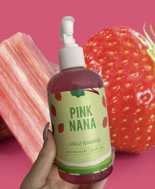 Pink Nana - Bain moussant Fraise Rhubarbe