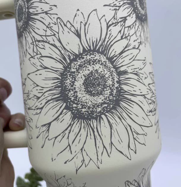 Tumbler 40 oz Tournesol et fleurs