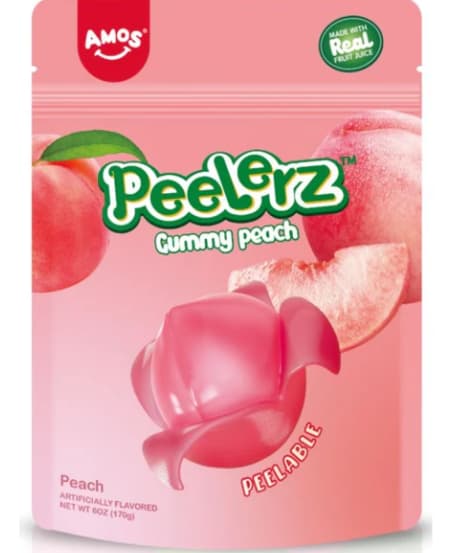 Amos Peelerz Gummy Peach Peg 170g