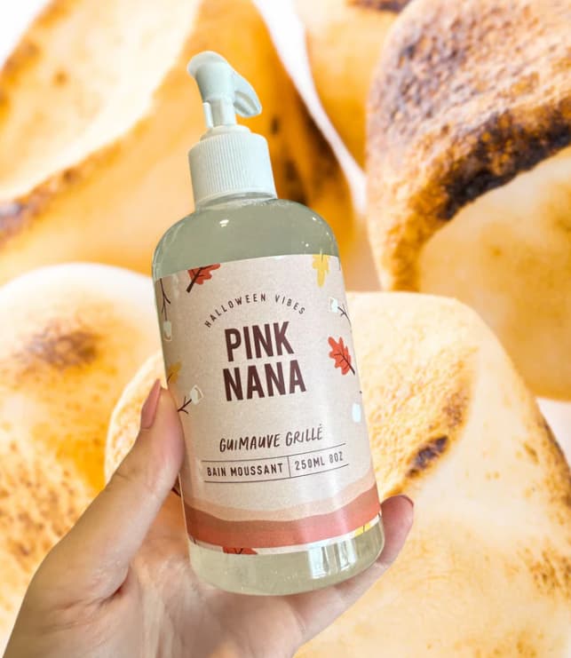 Pink Nana - Bain moussant Guimauve grillée