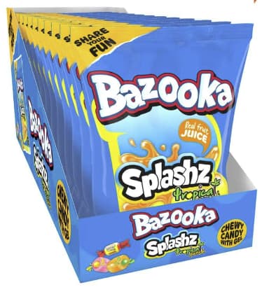 Bazooka Splashz Fruity Tropical 120g