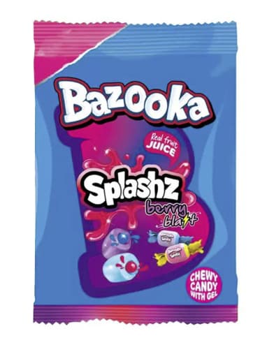 Bazooka Splashz Berry Blast 120g