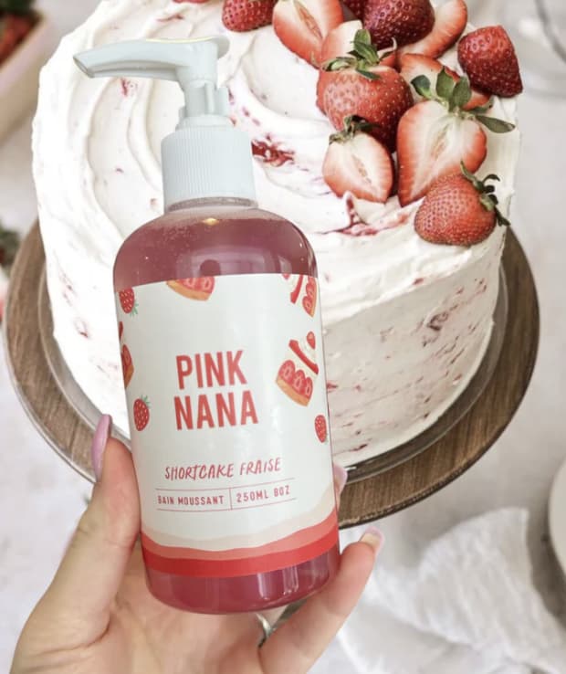 Pink Nana - Bain moussant Shortcake aux fraises