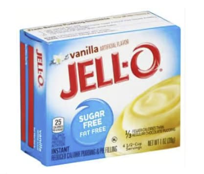 Jell-O Instant Pouding Vanille 1oz SANS SUCRE