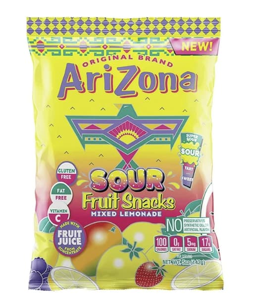 Arizona Sour Fruit Snacks Mixed Lemonade