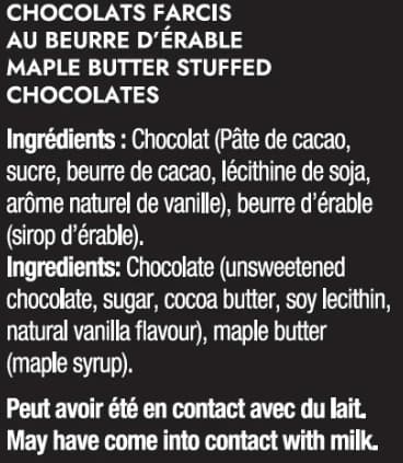 François Lambert - 9 chocolats farcis au beurre d'érable