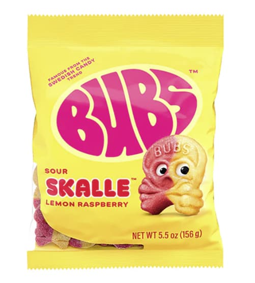 Bubs Sour Skalle Lemon Raspberry