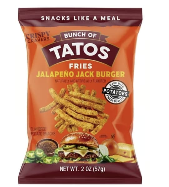 Chips - Crispy Cravers - Jalapeno Jack Burger Tatos Fries 57g