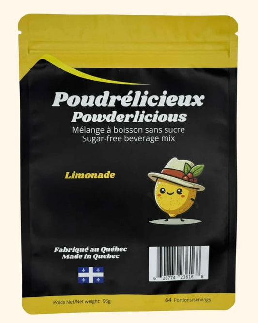 POUDRÉLICIEUX - Limonade - Mélange à boisson sans sucre