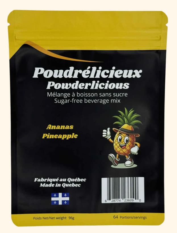 POUDRÉLICIEUX - Ananas - Mélange à boisson sans sucre