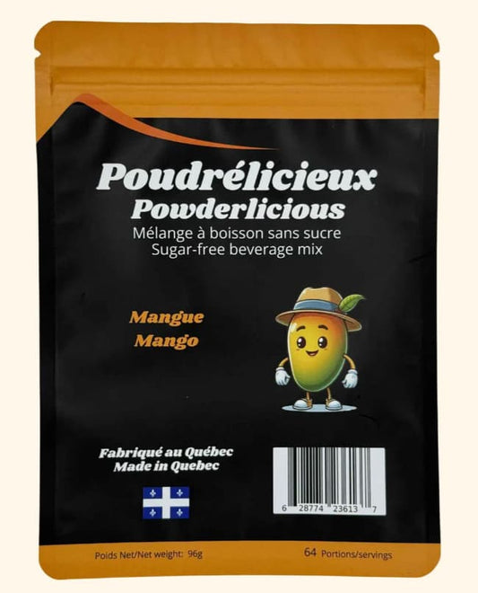 POUDRÉLICIEUX - Mangue - Mélange à boisson sans sucre