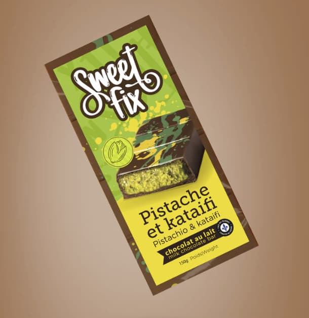 SWEETFIX- Chocolat Dubaï Pistache chocolat au lait