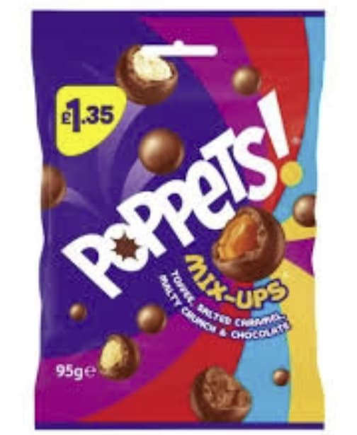 Poppets Mix Ups Chocolate 95g