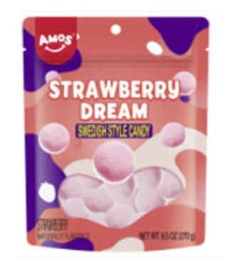 Amos Swedish Sub Bag - Strawberry Dream 269g