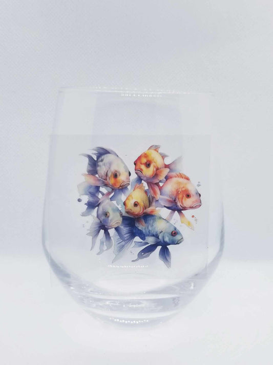 Verre à vin Poissons tropicaux