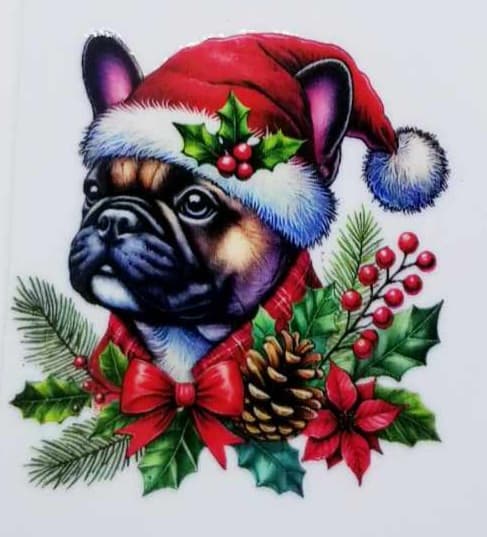 Verre à vin Chien et Feuillage 4 Noël