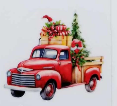 Verre à vin Camion Noël 8