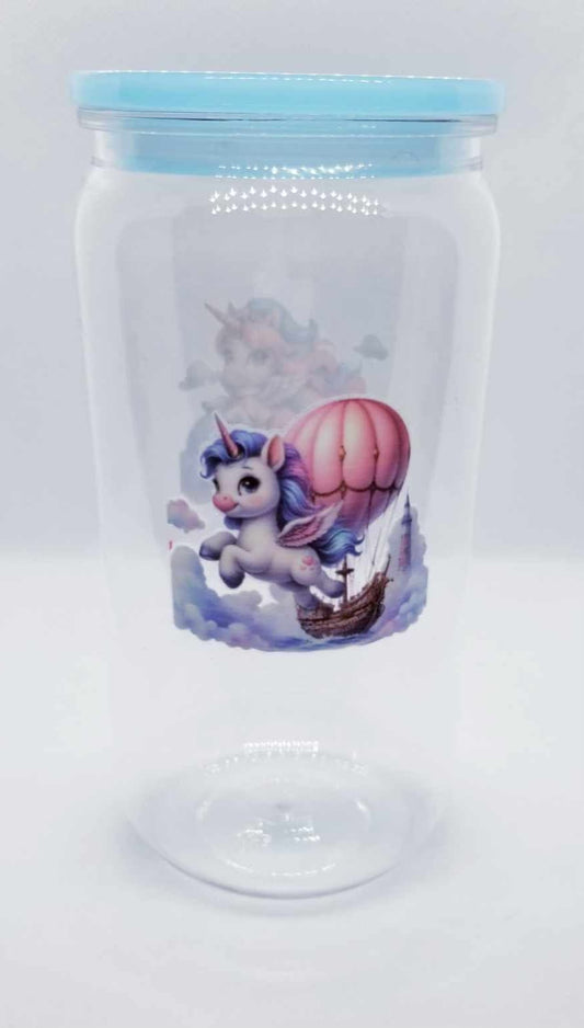 Verre 16 oz Licorne 4 PLASTIQUE