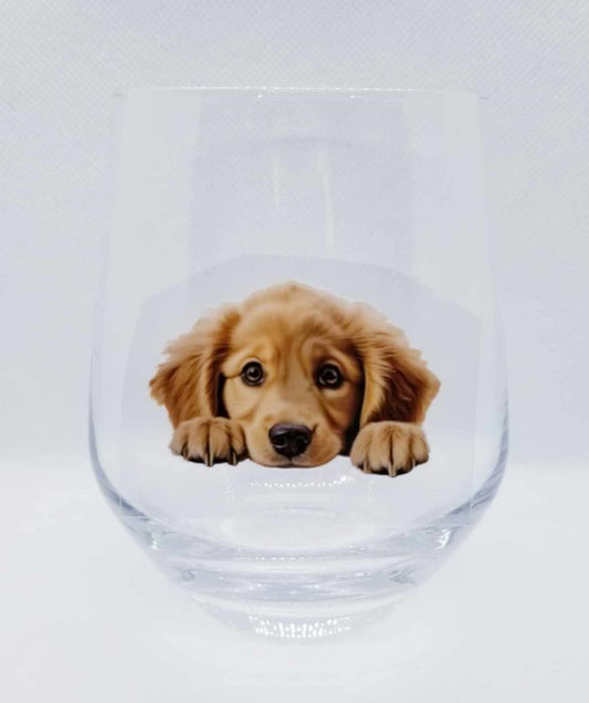 Verre à vin Chien mignon 10