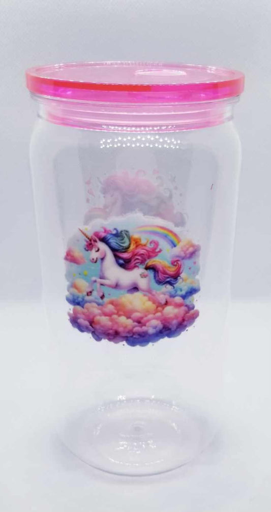 Verre 16 oz Licorne 5 PLASTIQUE