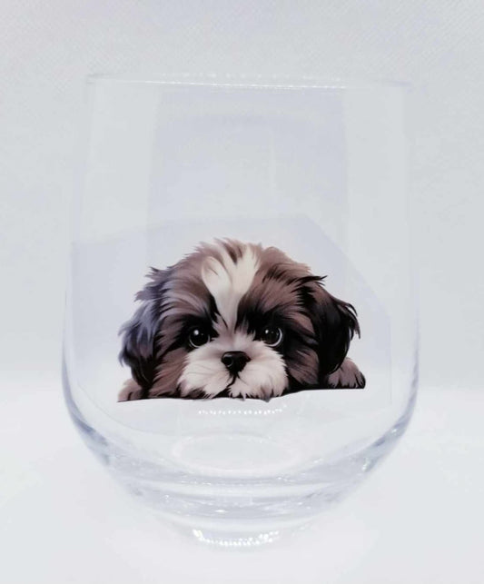 Verre à vin Chien mignon 13