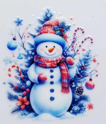 Verre à vin Bonhomme de neige 5 Noël