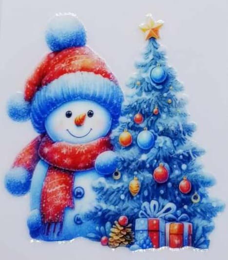 Verre à vin Bonhomme de neige 2 Noël