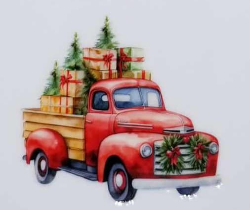 Verre à vin Camion Noël 7