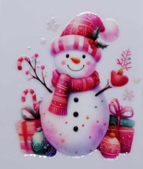 Verre à vin Bonhomme de neige 7 Noël