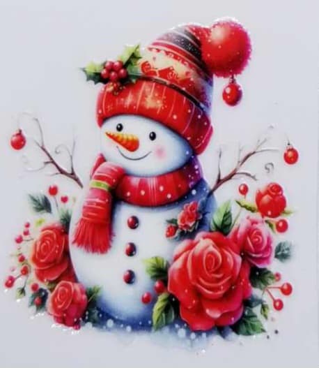 Verre à vin Bonhomme de neige 6 Noël