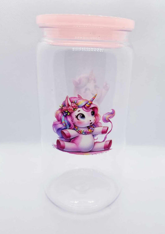 Verre 16 oz Licorne 1 PLASTIQUE