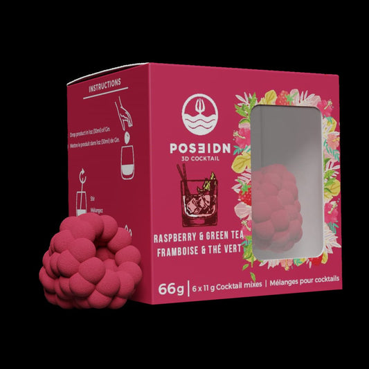 POSEIDN - Bombe à Cocktail 3D - FRAMBOISE & THÉ VERT (Sans boîte)