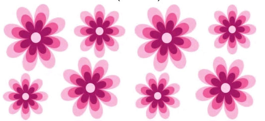 Collants UV DTF seulement - Fleur dégradée de rose