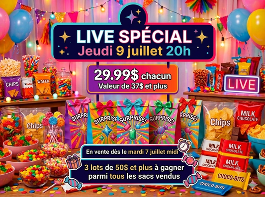 Sac Surprise Live Tiktok 9 juillet 20h